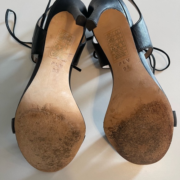 Pour La Victoire PLV Black Tie Stiletto Heeled Sandals - Picture 7 of 10